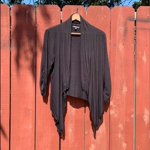 All Black Polyester Cardigan.